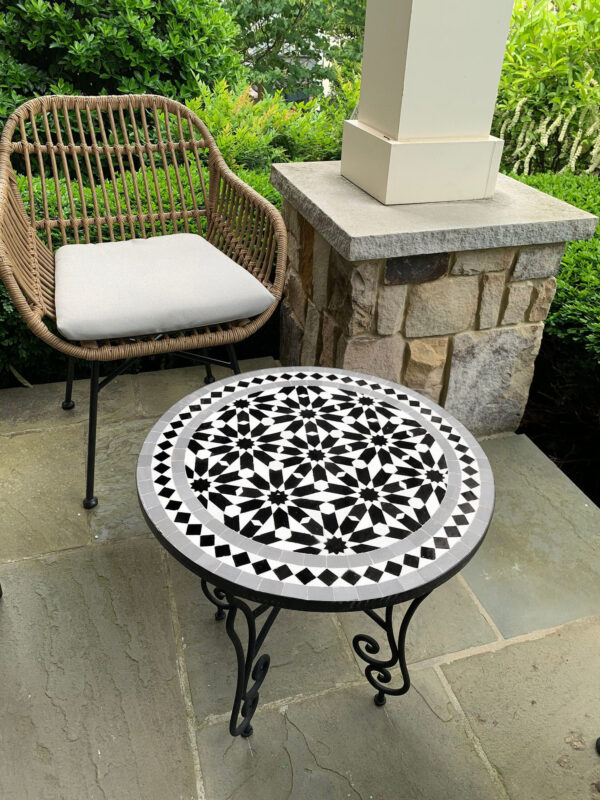 Handcrafted Moroccan Mosaic Table – Unique Indoor & Outdoor Artisan Tile Table by puresinkco