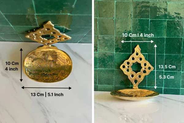 Wall Mounted Unlacquered Brass Soap Dish – Handmade Antique Soap Holder by PureSinkCo | NEJMA Collection - Image 3