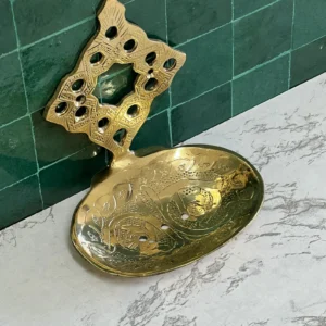 Wall Mounted Unlacquered Brass Soap Dish – Handmade Antique Soap Holder by PureSinkCo | NEJMA Collection